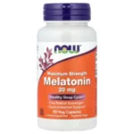 NOW Foods Maximum Strength Melatonin, 20 mg, 90 Veg Capsules
