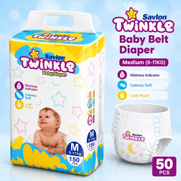 Twinkle M 50 Savlon Twinkle Baby Diaper - Image 1