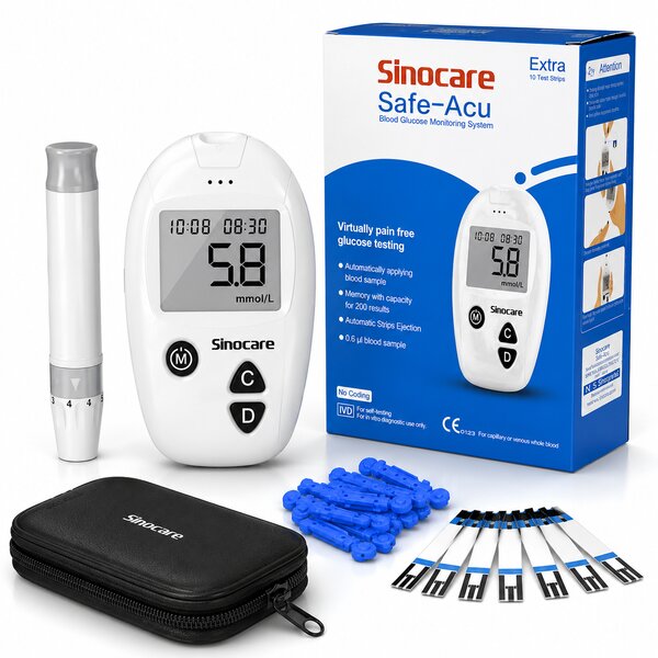 SINOCARE SAFE ACU Sinocare Safe-Accu Blood Glucose Monitor - Image 1
