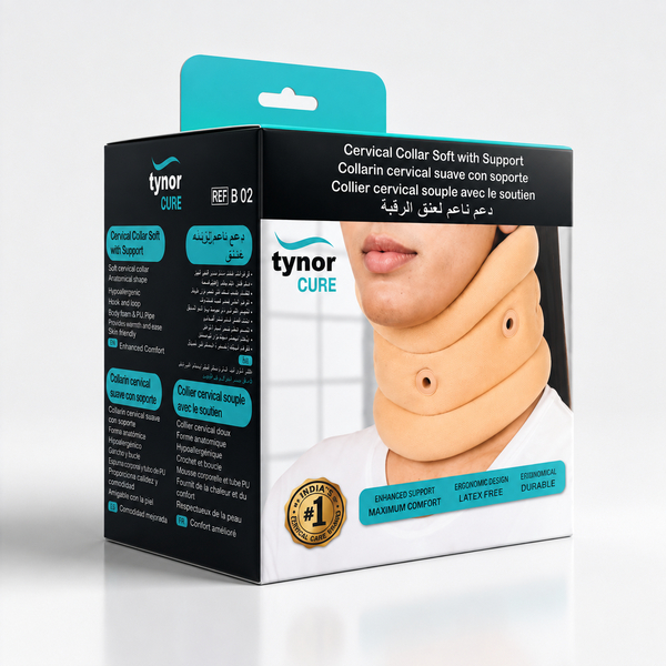 Cervical Collar1 Tynor CURE Cervical Collar Soft with Support - Image 1